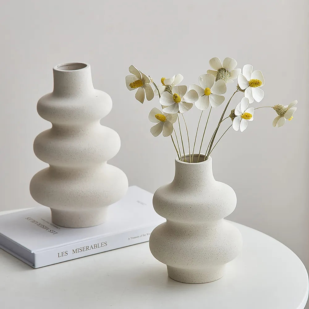 Vaso Cerâmico Estilo Moderno Velutta