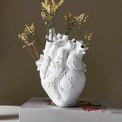 Vaso Coração em Flores Velutta