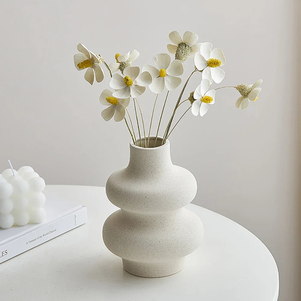 Vaso Cerâmico Estilo Moderno Velutta