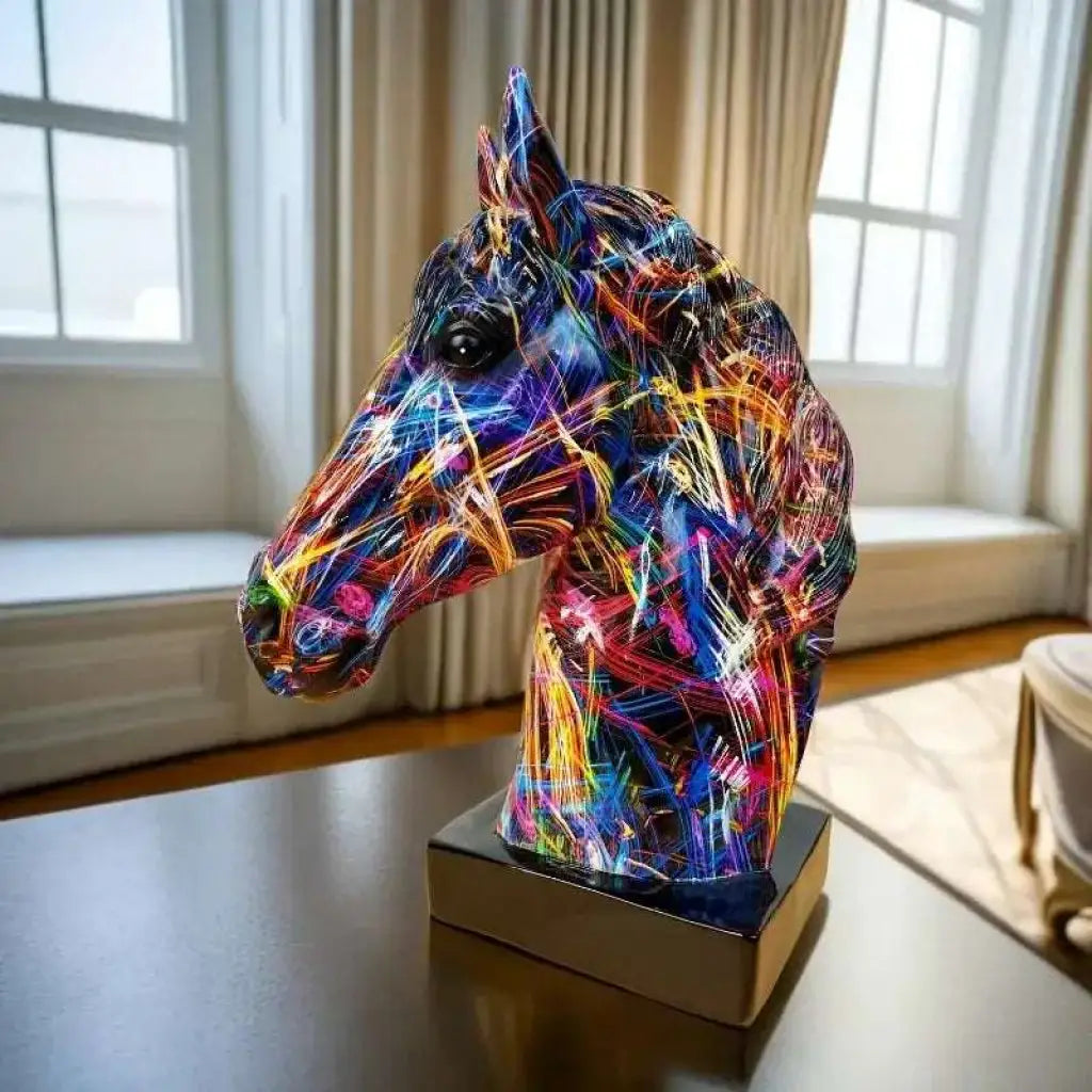 estatueta-cavalo-colorido-decoracao