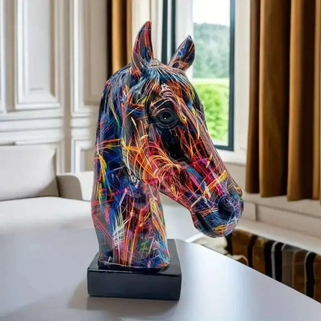 estatueta-cavalo-colorido-decoracao