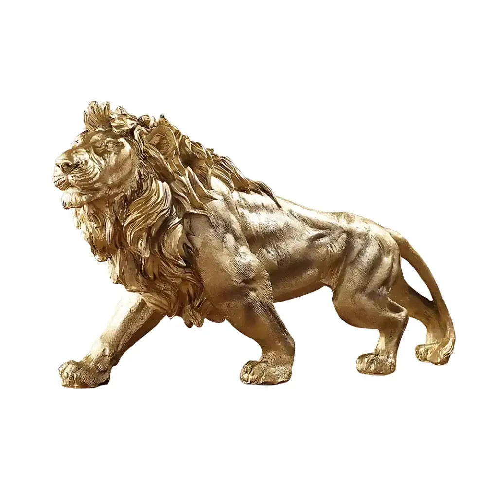 estatua-escultura-leao-dourado