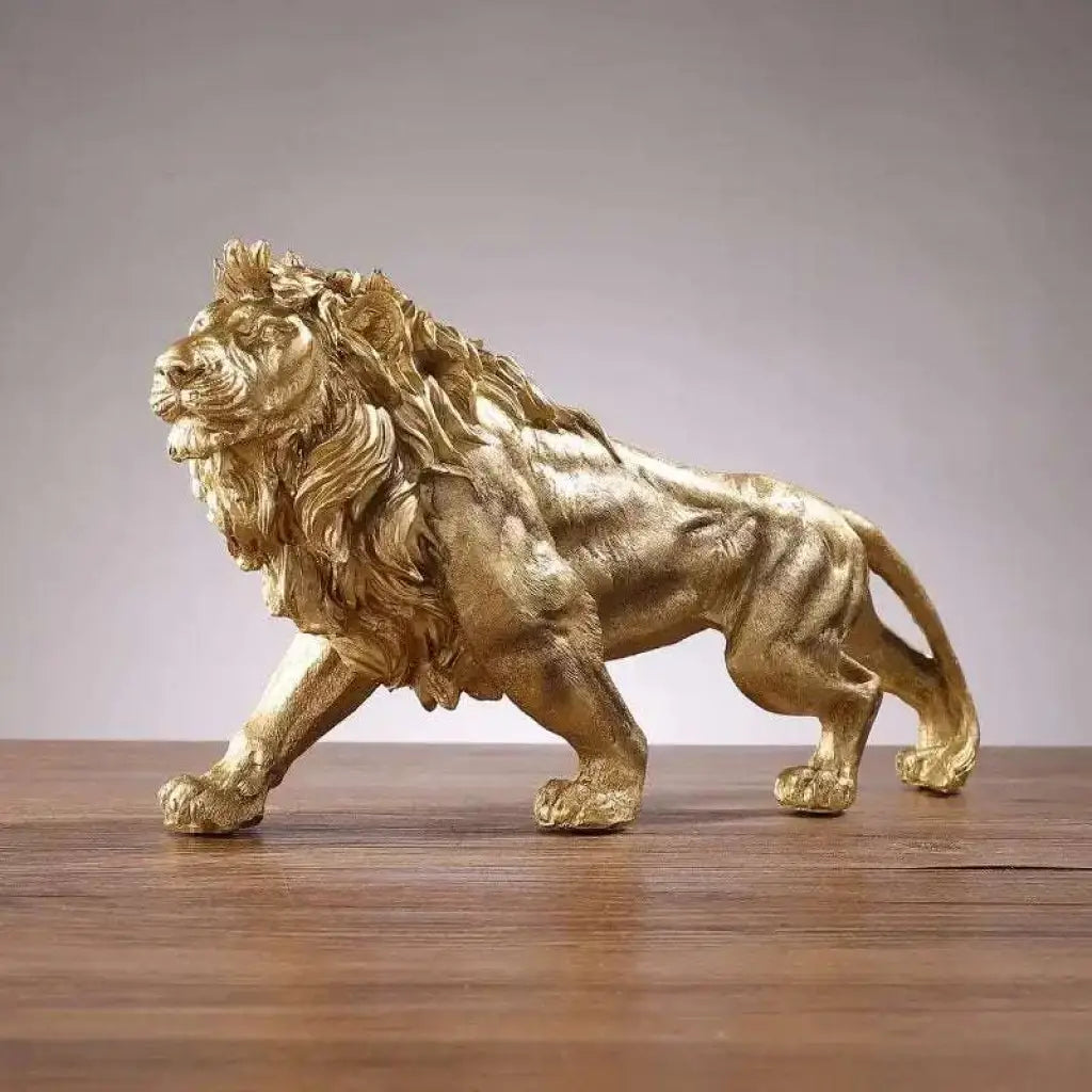 estatua-escultura-leao-dourado