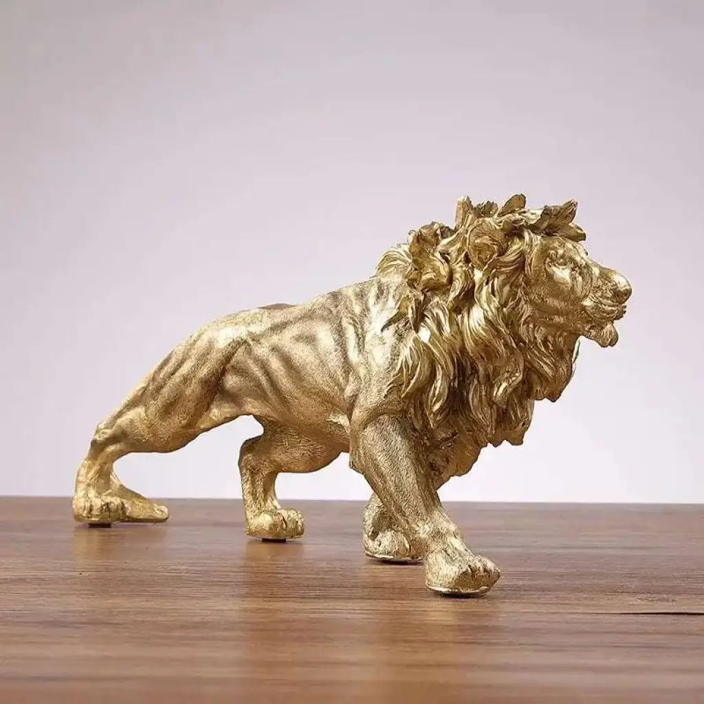 estatua-escultura-leao-dourado