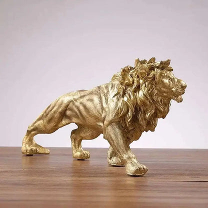 estatua-escultura-leao-dourado