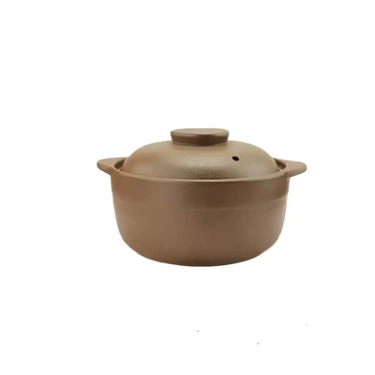 Panela de Barro para Assados, panela decerâmica marrom com tampa para cozinhar