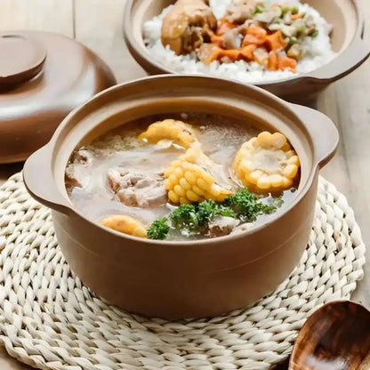 Panela de Barro para Assados com sopa de barro artesanal e tradicional