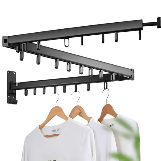 Varal retrátil de alumínio anticorrosão Wall-mounted e dobrável Velutta